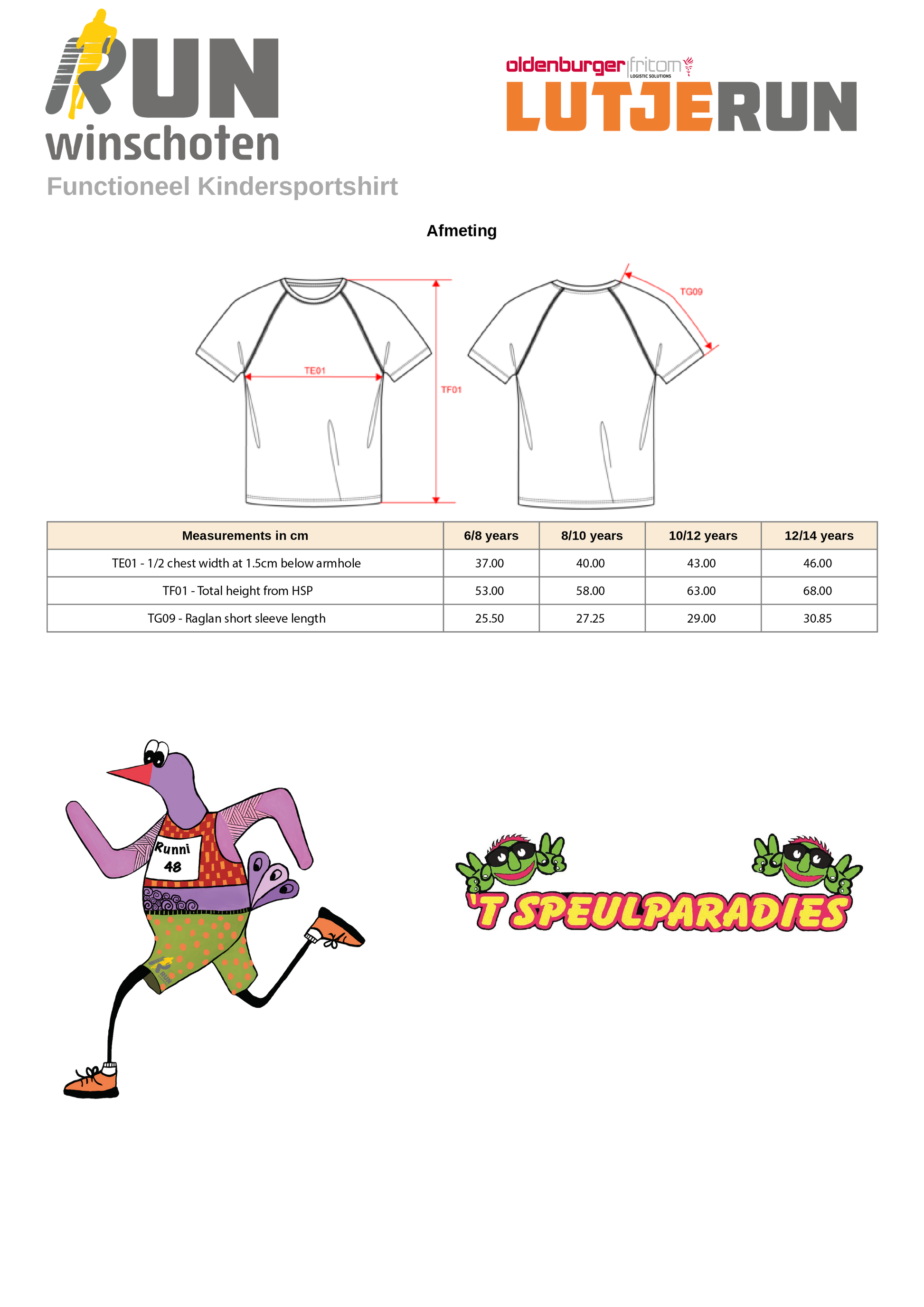 Lutje RUN - Kids sportshirt meisjes & jongens